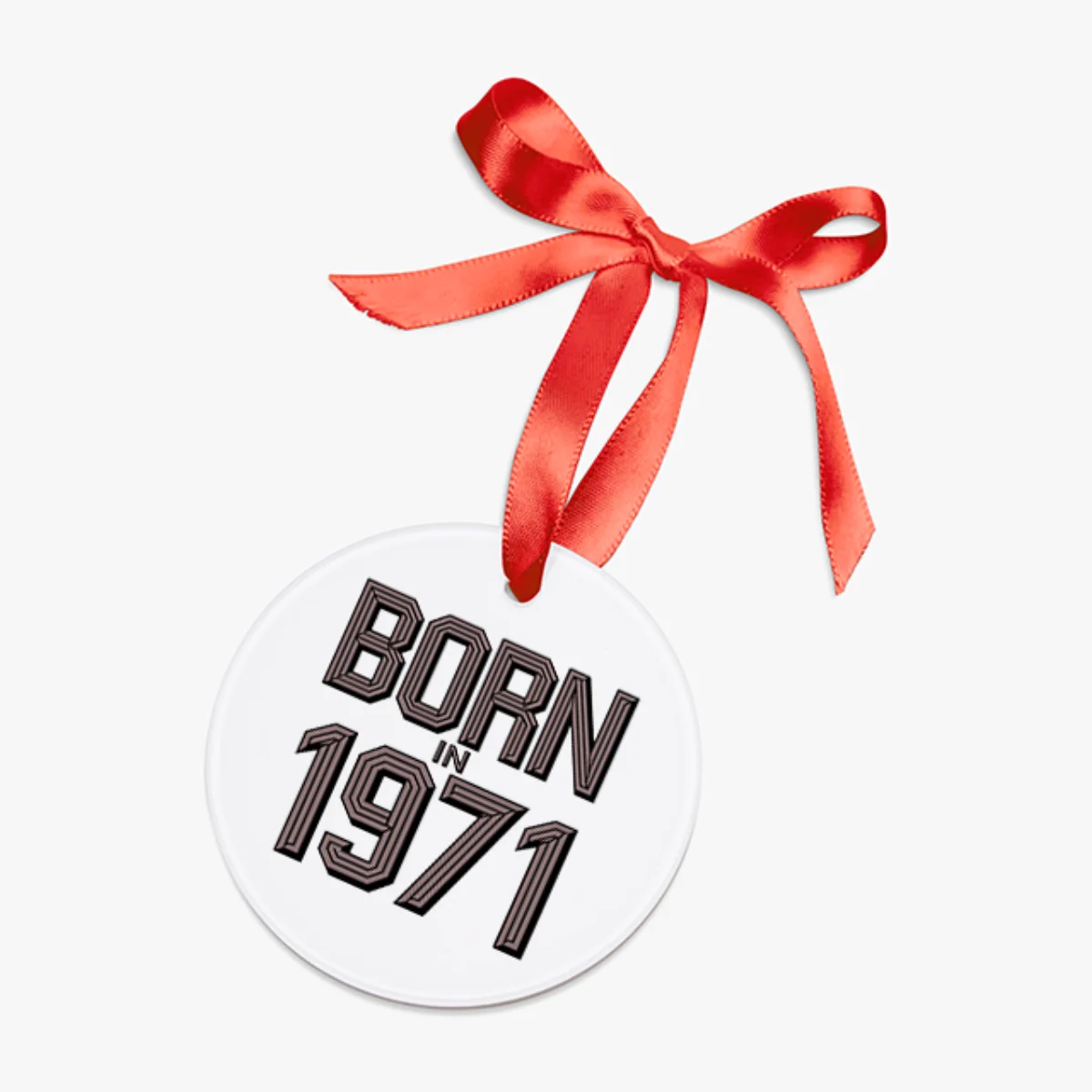 1971 Vintage Acrylic Ornament with Ribbon
