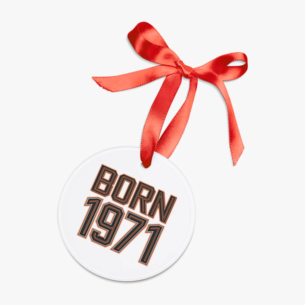 1971 Vintage Acrylic Ornament with Ribbon