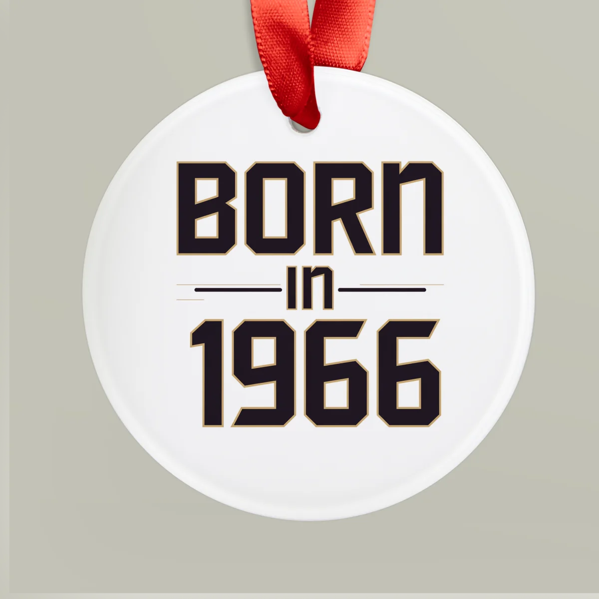 1966 Vintage Acrylic Ornament with Ribbon