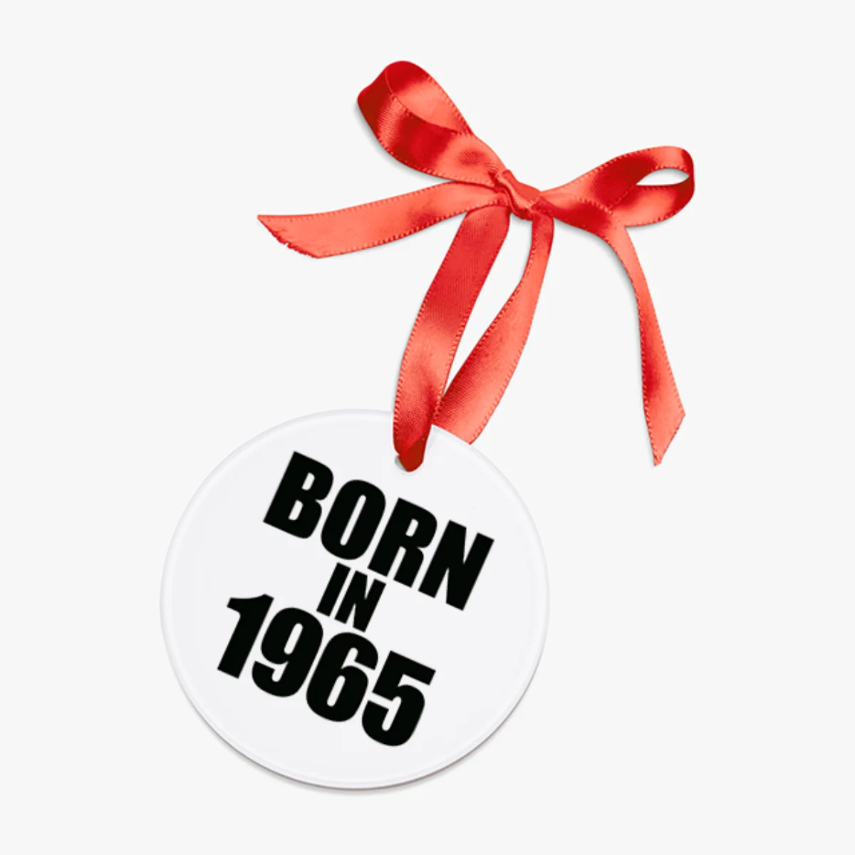 1965 Vintage Acrylic Ornament with Ribbon
