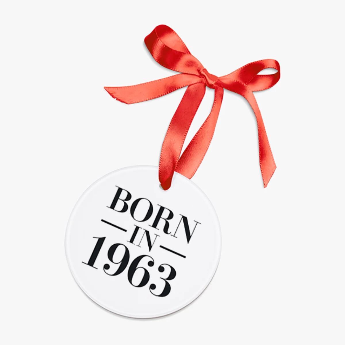 Vintage 1963 Acrylic Ornament - Born in 1963 Commemorative Gift