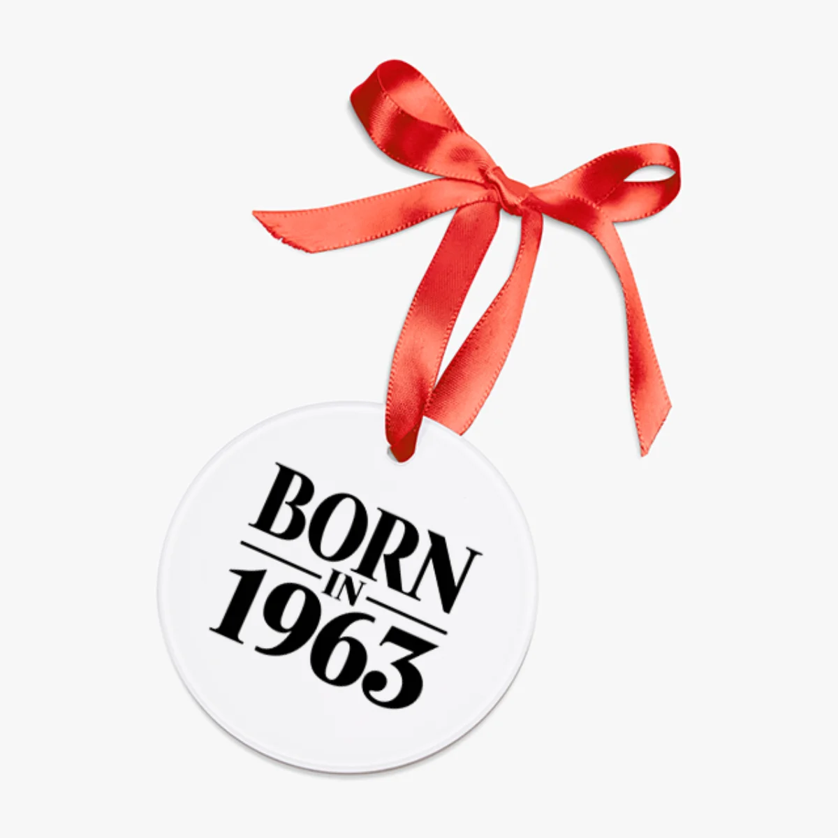Vintage 1963 Acrylic Ornament - Born in 1963 Commemorative Gift