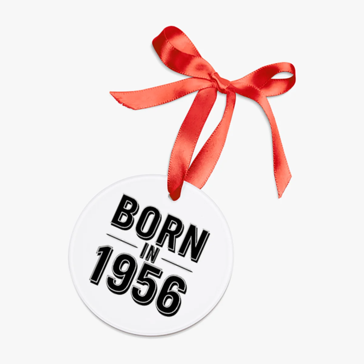 1956 Vintage Acrylic Ornament with Ribbon