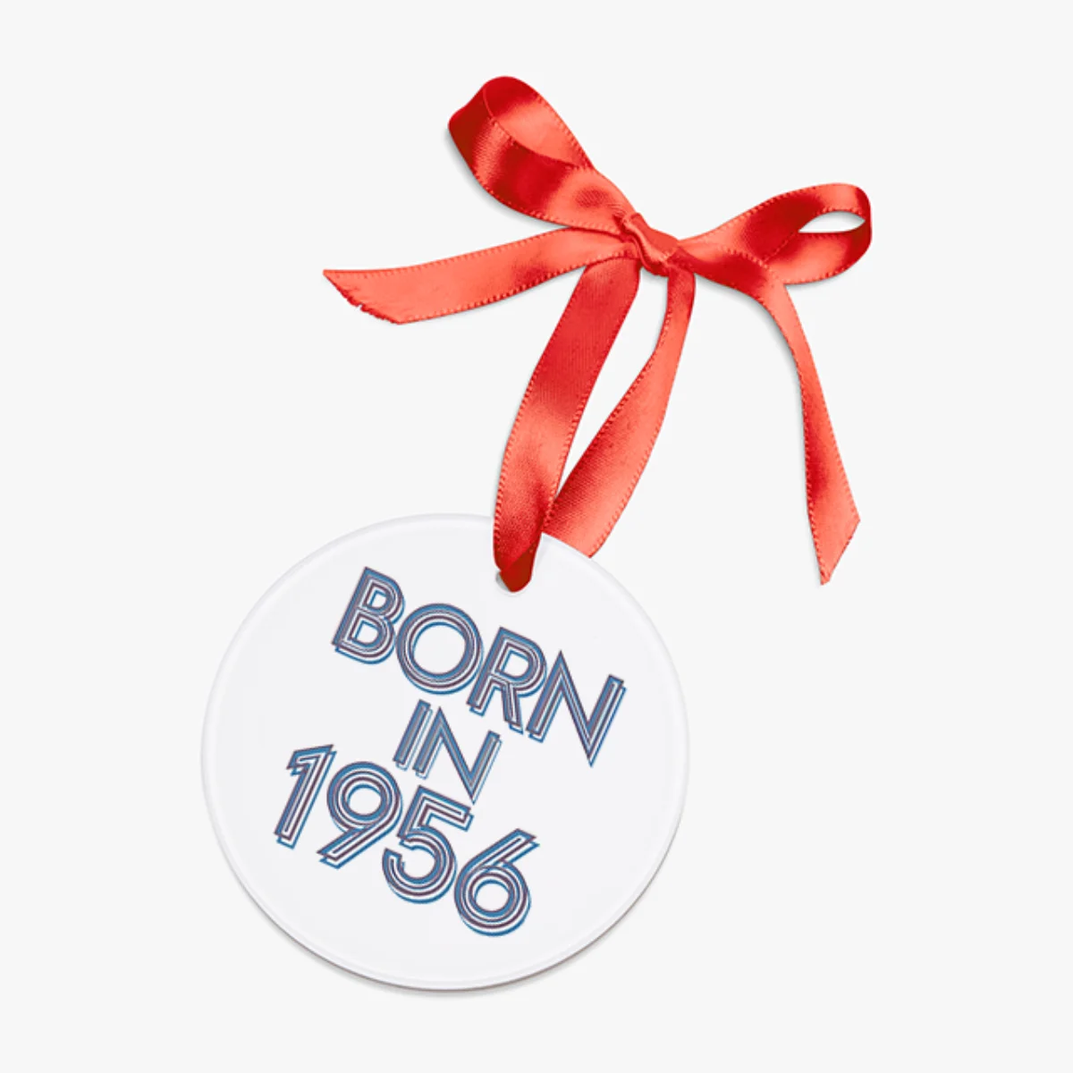 1956 Vintage Acrylic Ornament with Ribbon