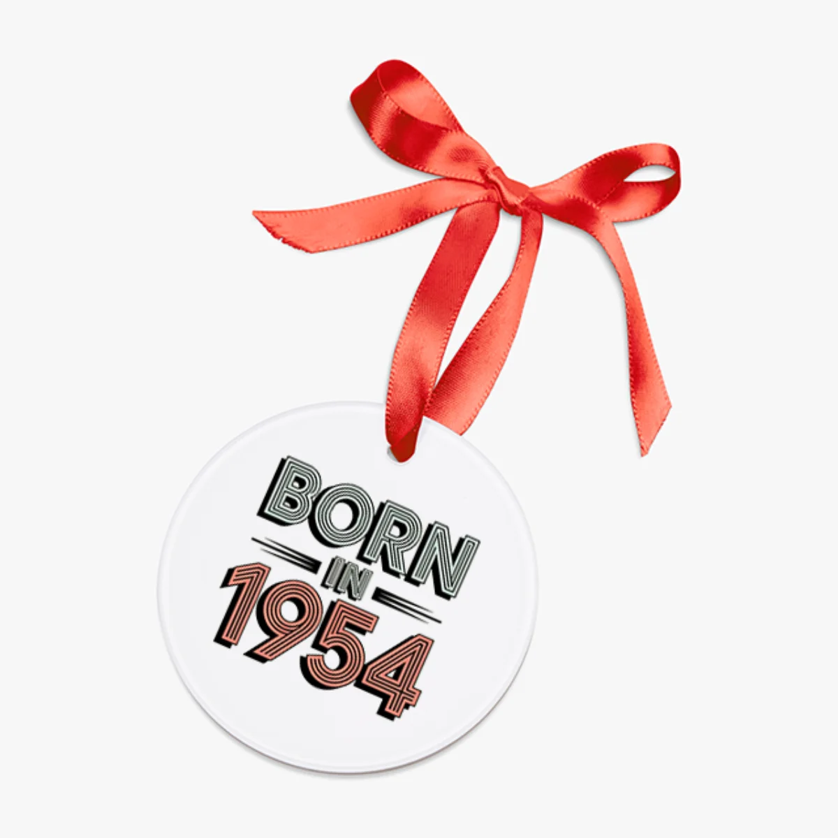 1954 Vintage Acrylic Ornament with Ribbon