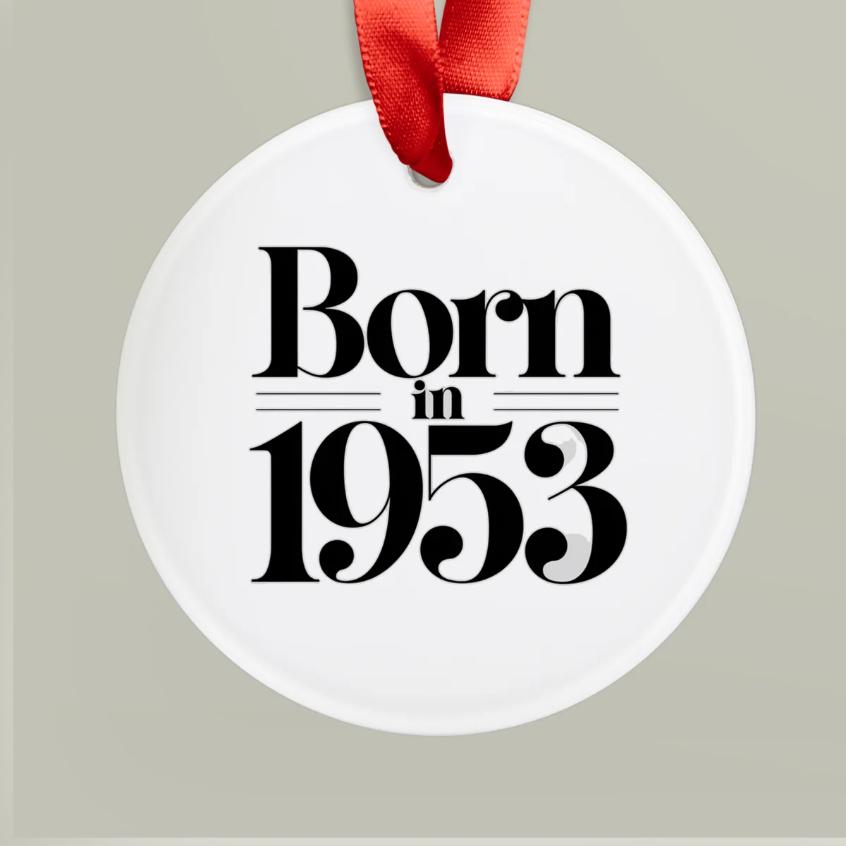 1953 Vintage Acrylic Ornament with Ribbon