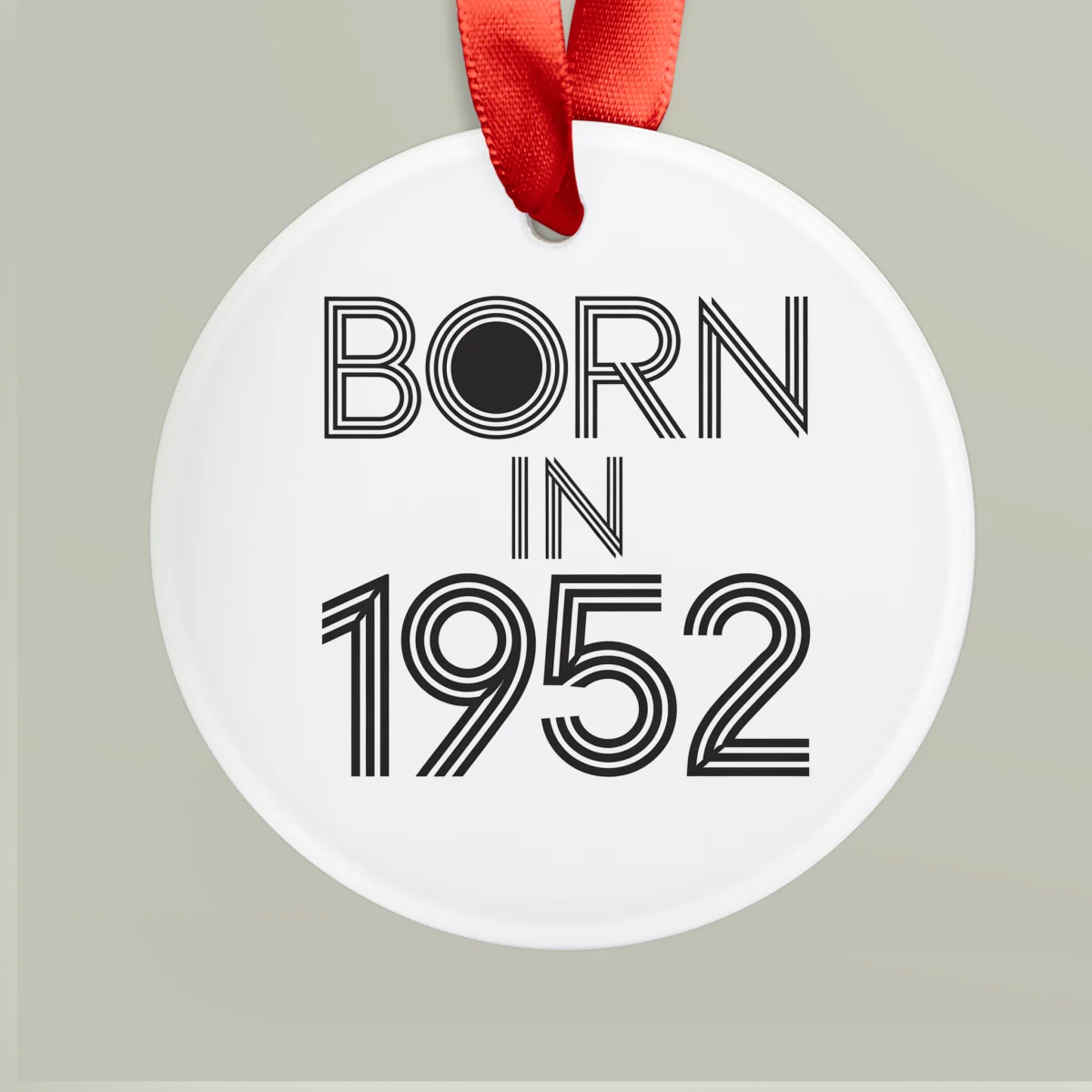 1952 Vintage Acrylic Ornament with Ribbon