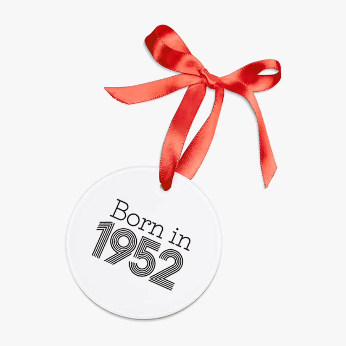 1952 Vintage Acrylic Ornament with Ribbon
