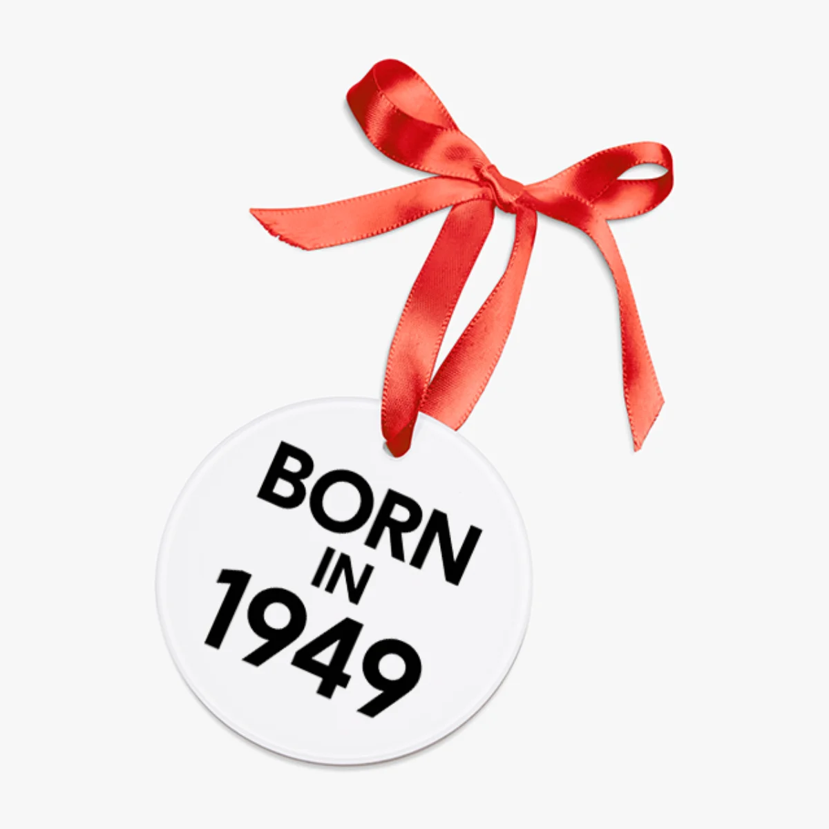 1949 Vintage Acrylic Ornament with Ribbon