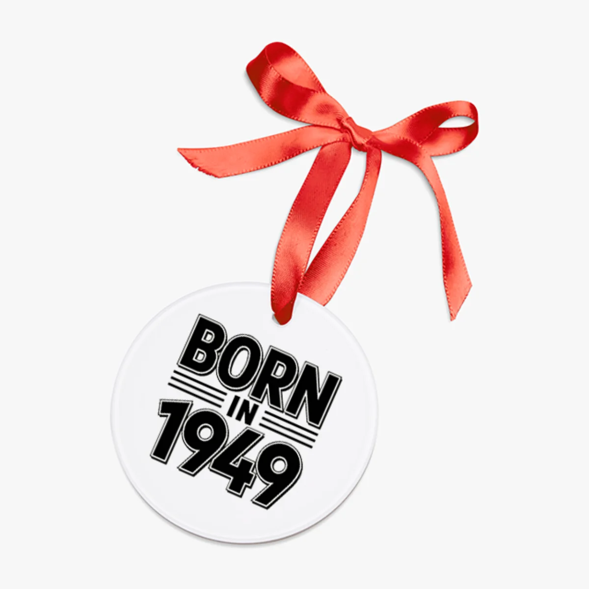 1949 Vintage Acrylic Ornament with Ribbon