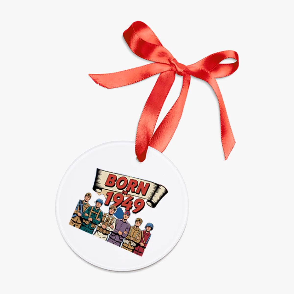 1949 Vintage Acrylic Ornament with Ribbon