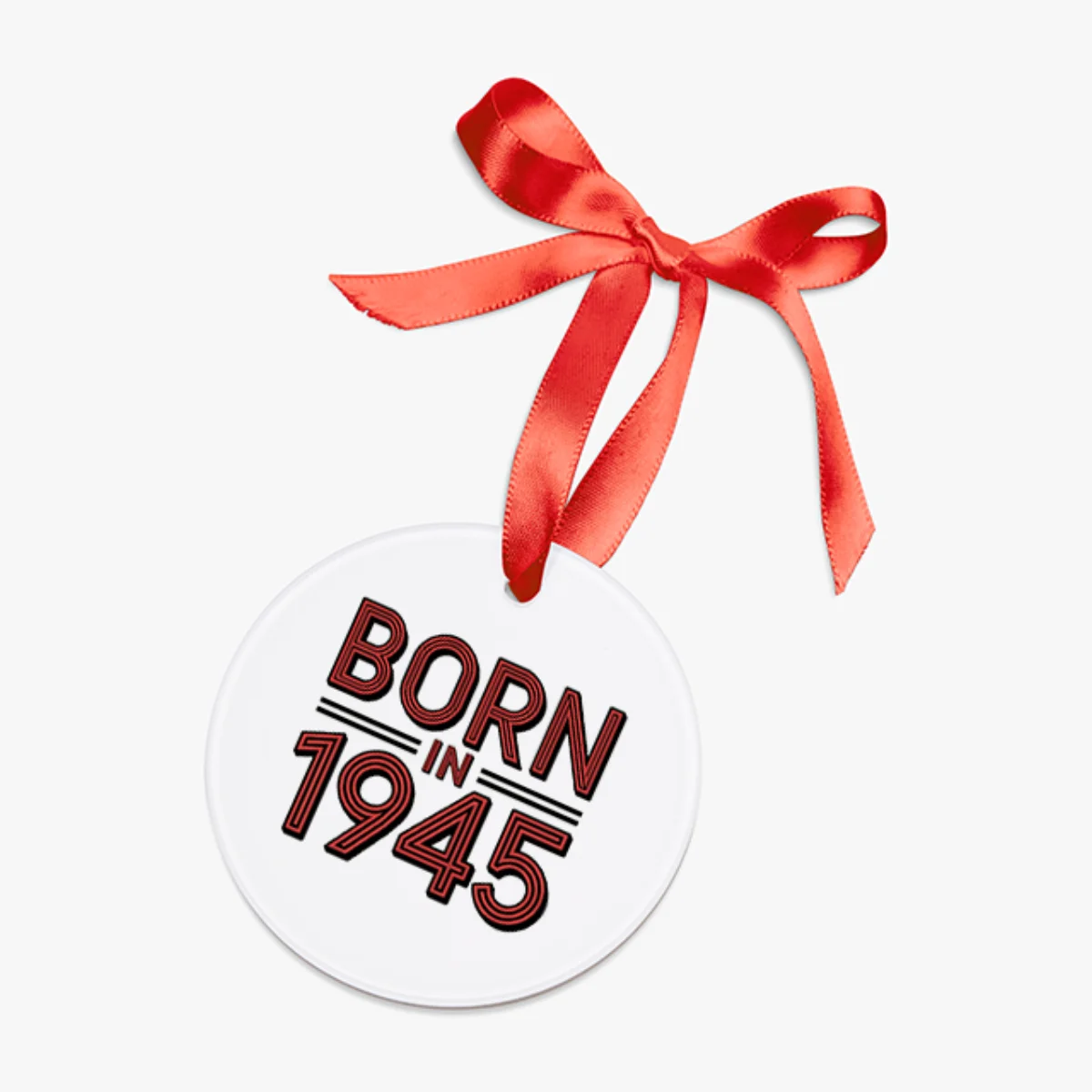 1945 Vintage Acrylic Ornament with Ribbon