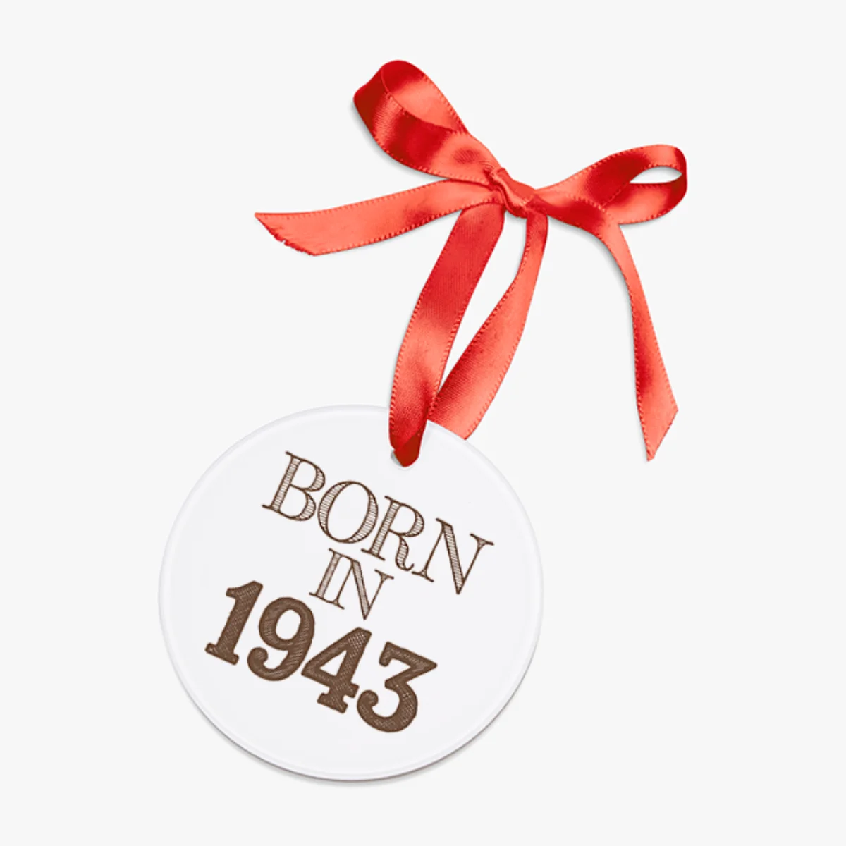 1943 Vintage Acrylic Ornament with Ribbon