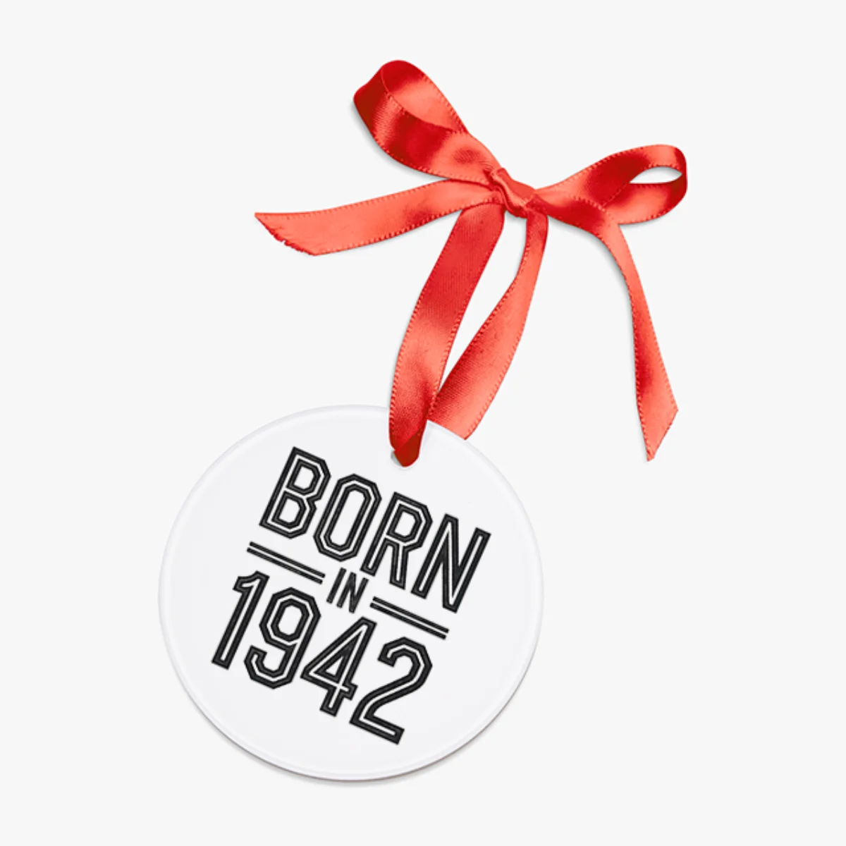 1942 Vintage Acrylic Ornament with Ribbon