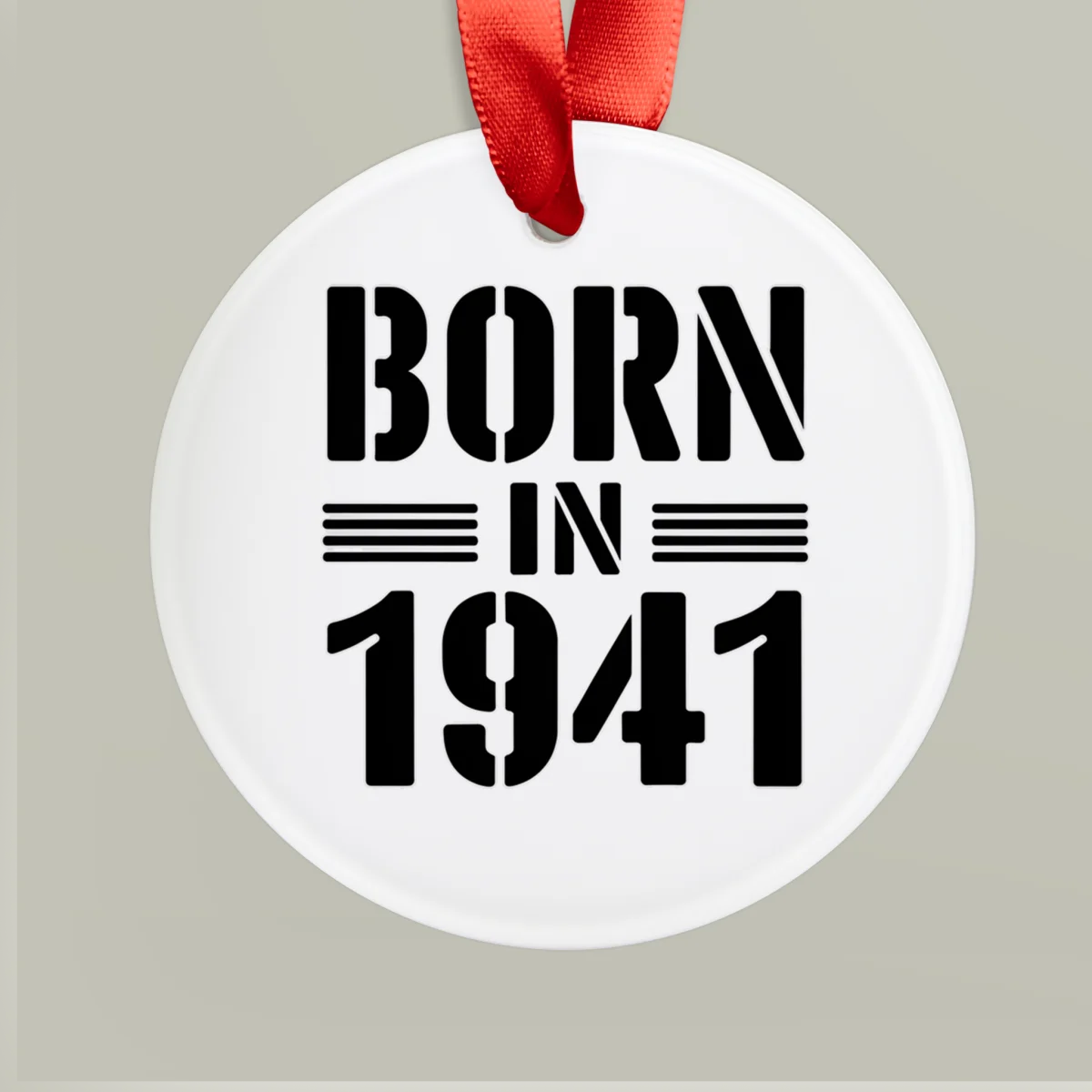 1941 Vintage Acrylic Ornament with Ribbon