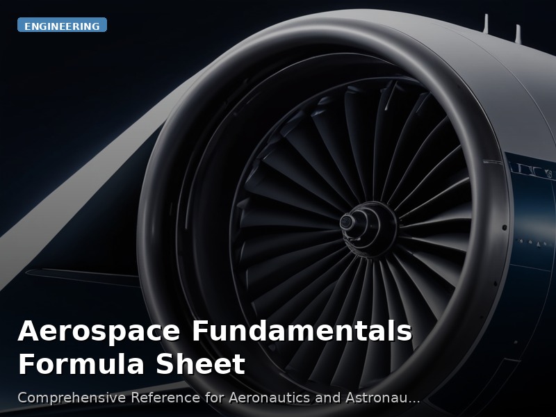 Aerospace Fundamentals Formula Sheet