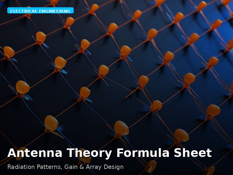 Antenna Theory Formula Sheet