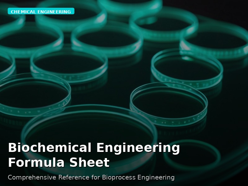 Biochemical Engineering Formula Sheet