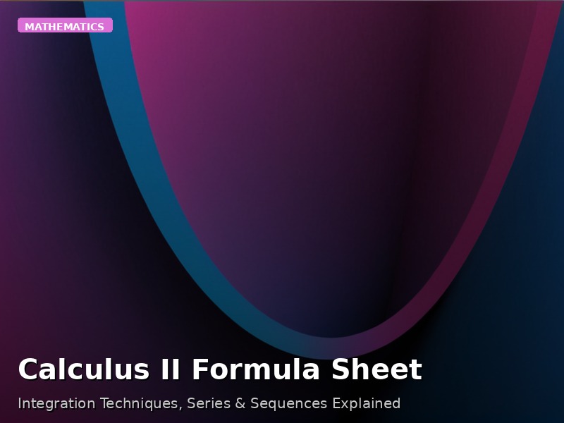Calculus II Formula Sheet