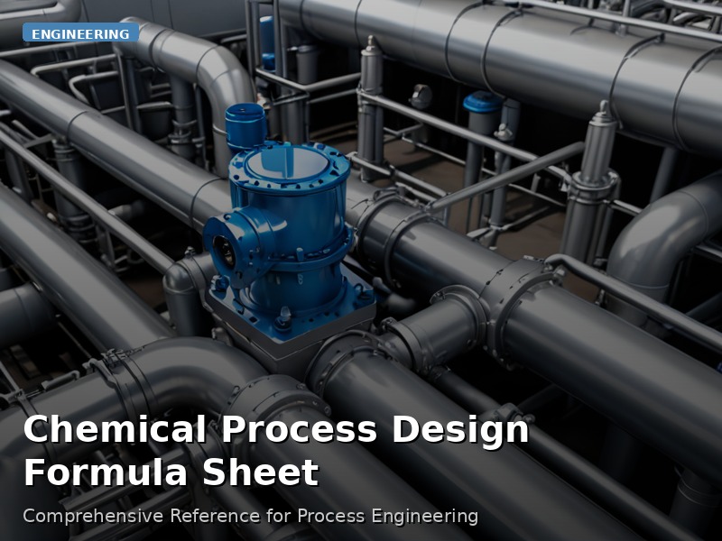 Chemical Process Design Formula Sheet