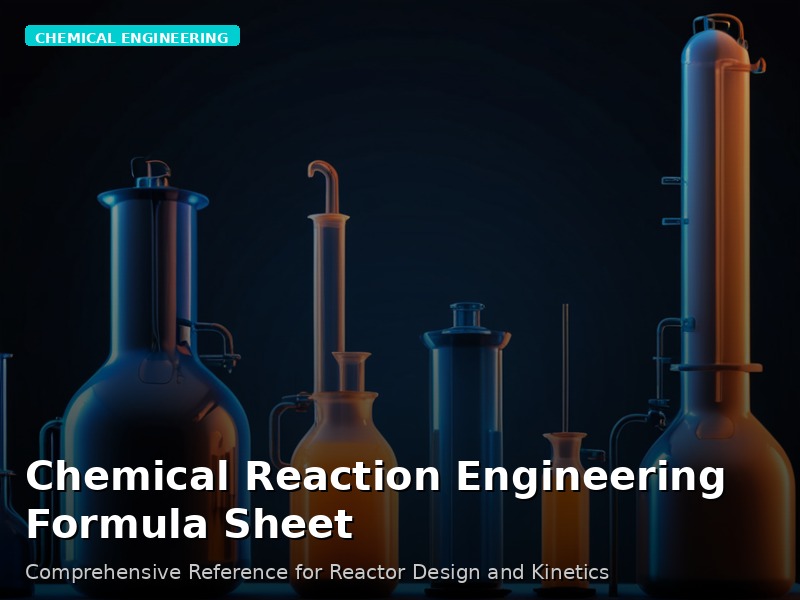 Chemical Reaction Engineering Formula Sheet