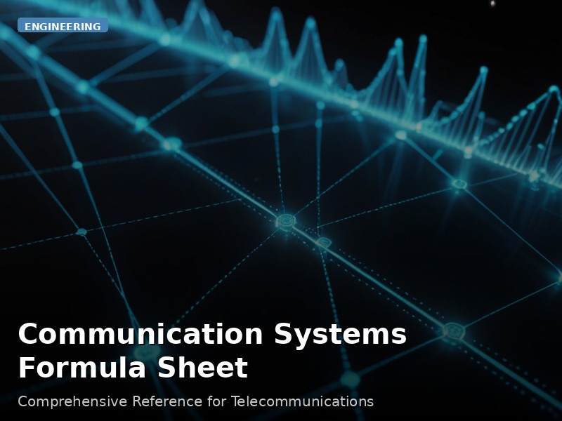 Communication Systems Formula Sheet