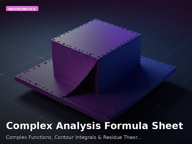 Complex Analysis Formula Sheet