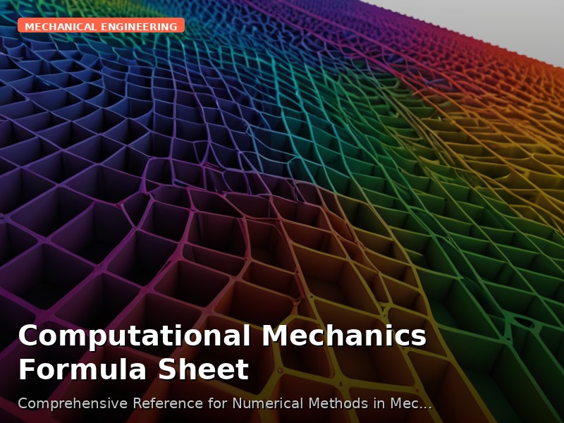 Computational Mechanics Formula Sheet