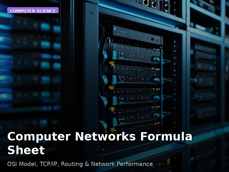 Computer Networks Formula Sheet