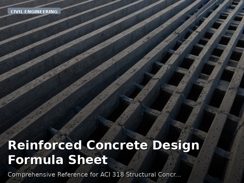 Reinforced Concrete Design Formula Sheet