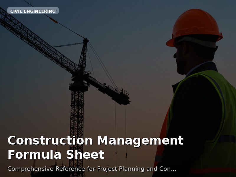 Construction Management Formula Sheet