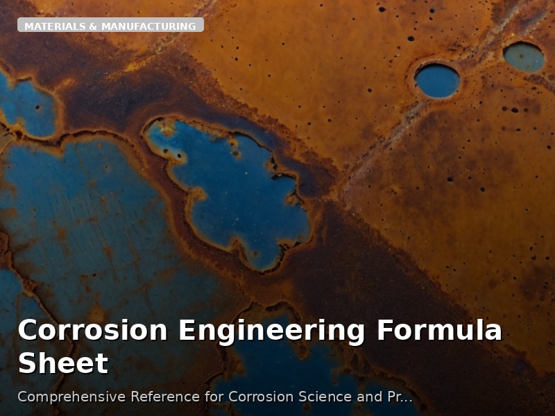 Corrosion Engineering Formula Sheet