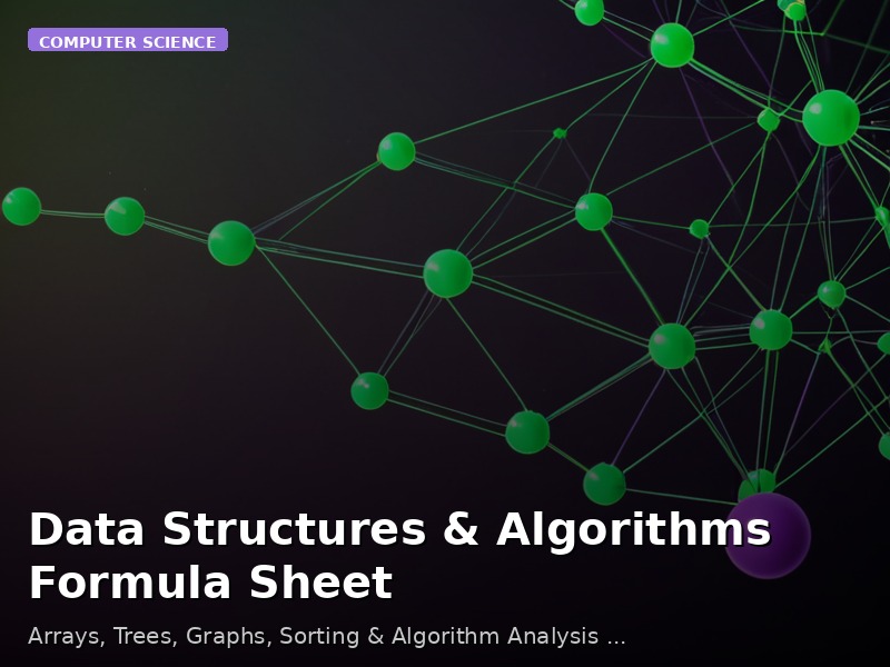 Data Structures & Algorithms Formula Sheet