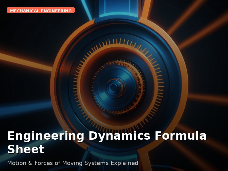 Engineering Dynamics Formula Sheet