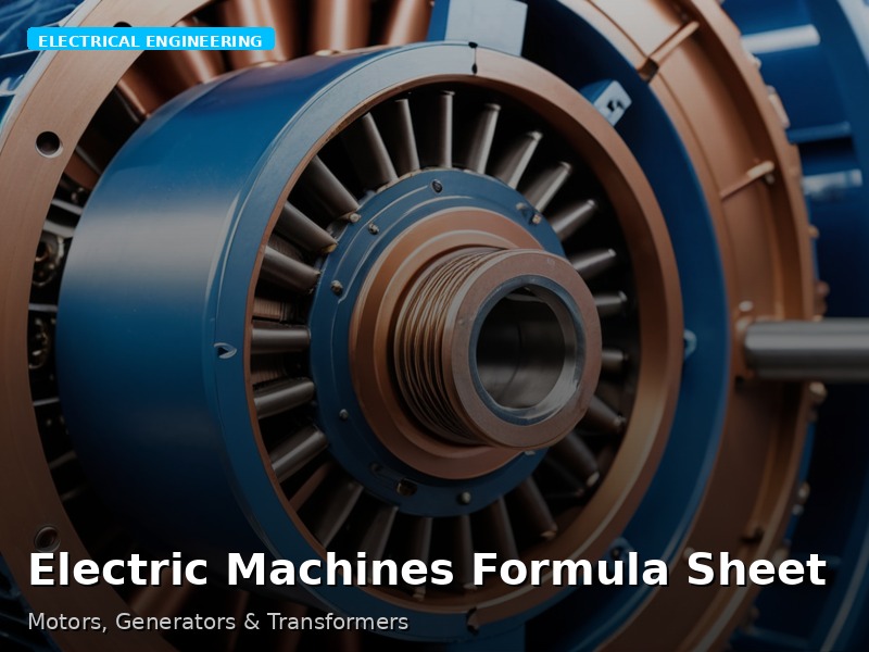 Electric Machines Formula Sheet