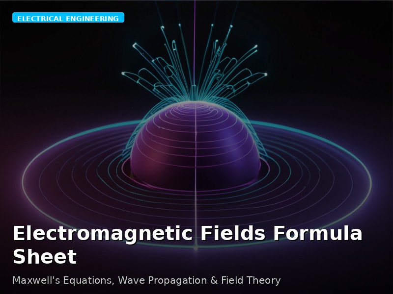 Electromagnetic Fields Formula Sheet
