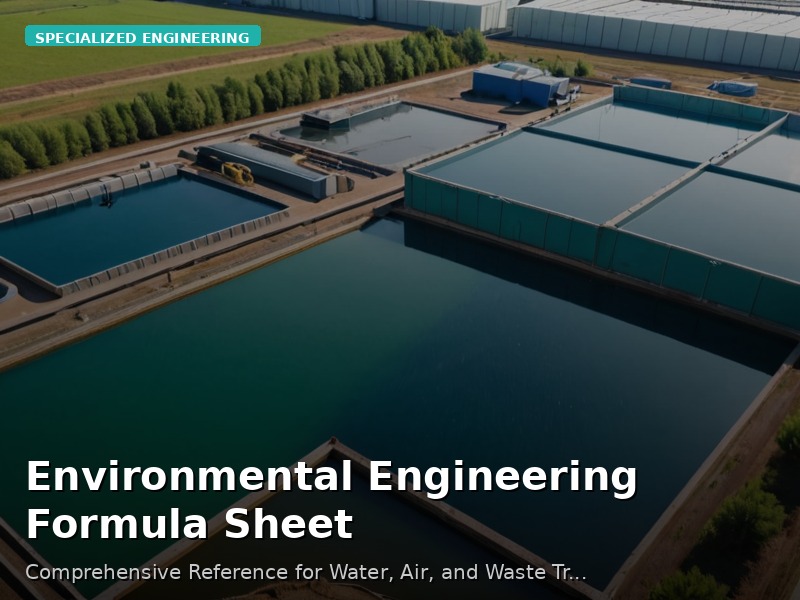 Environmental Engineering Formula Sheet