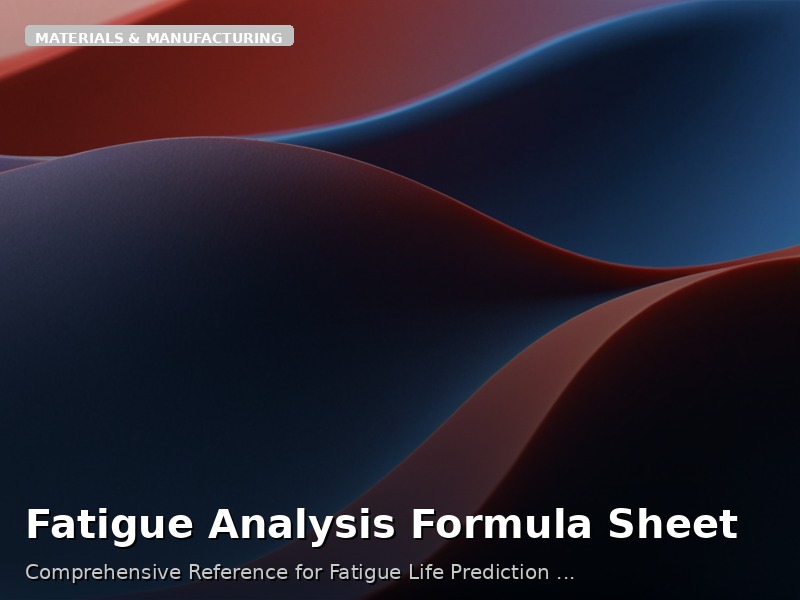 Fatigue Analysis Formula Sheet