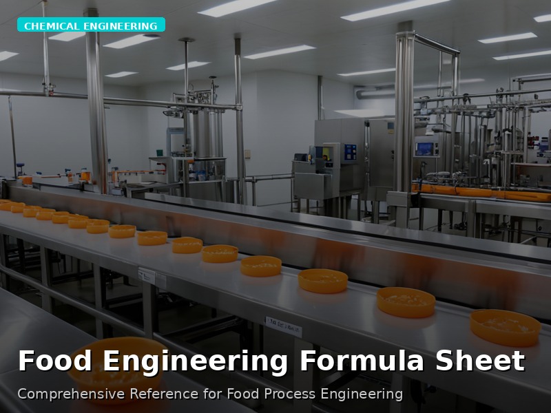 Food Engineering Formula Sheet