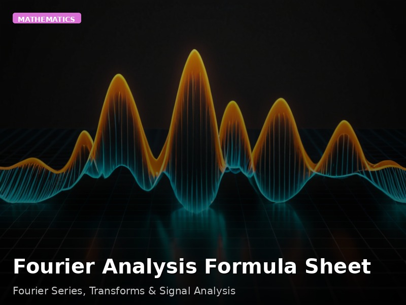 Fourier Analysis Formula Sheet