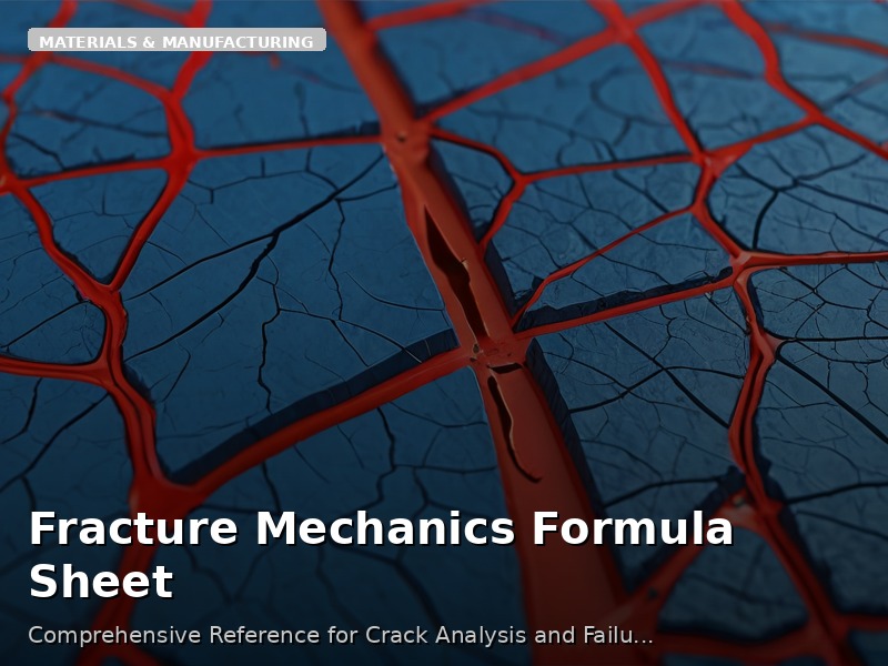 Fracture Mechanics Formula Sheet
