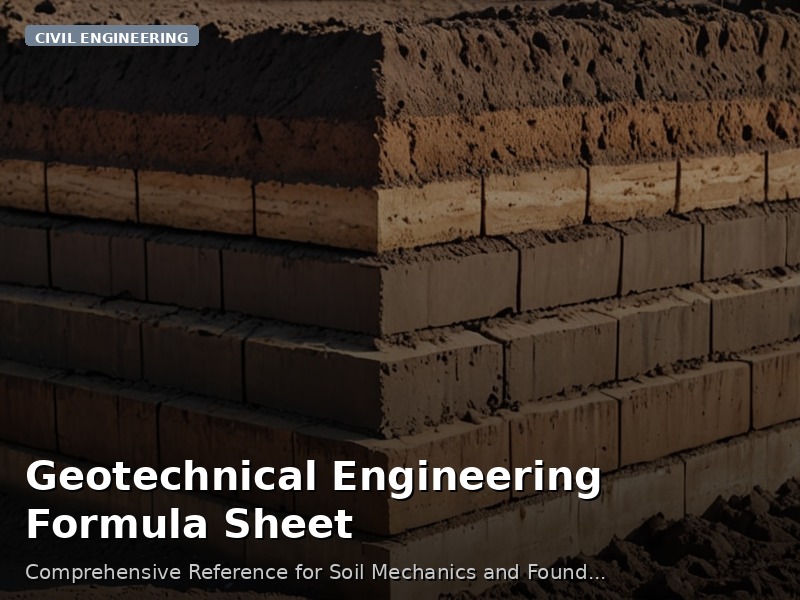 Geotechnical Engineering Formula Sheet