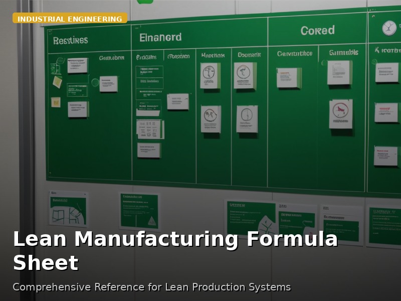 Lean Manufacturing Formula Sheet