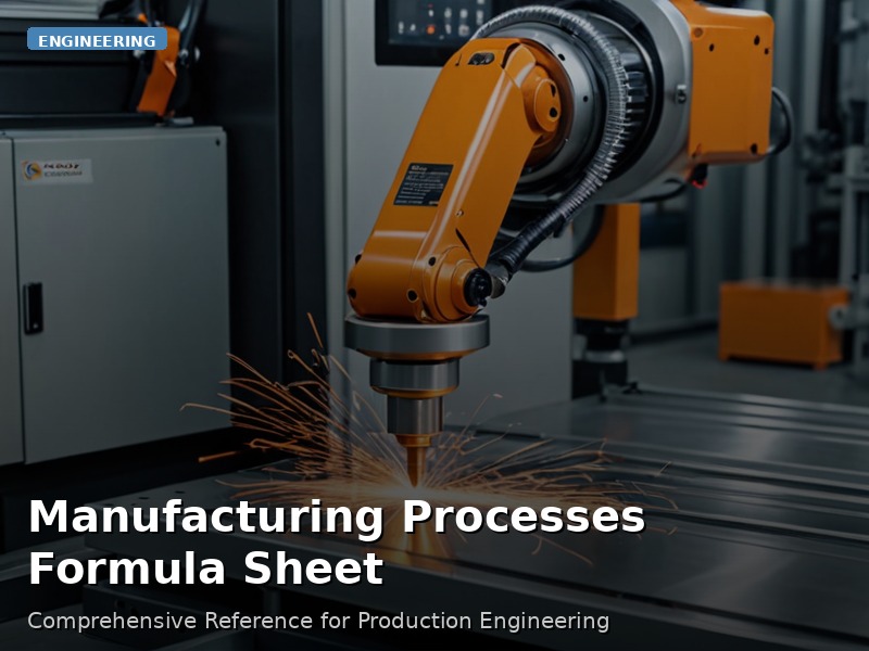 Manufacturing Processes Formula Sheet
