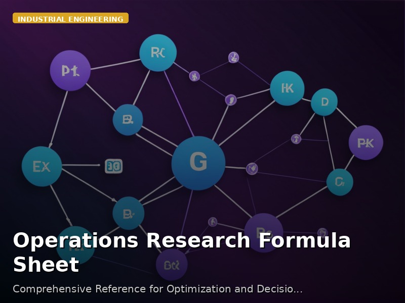 Operations Research Formula Sheet