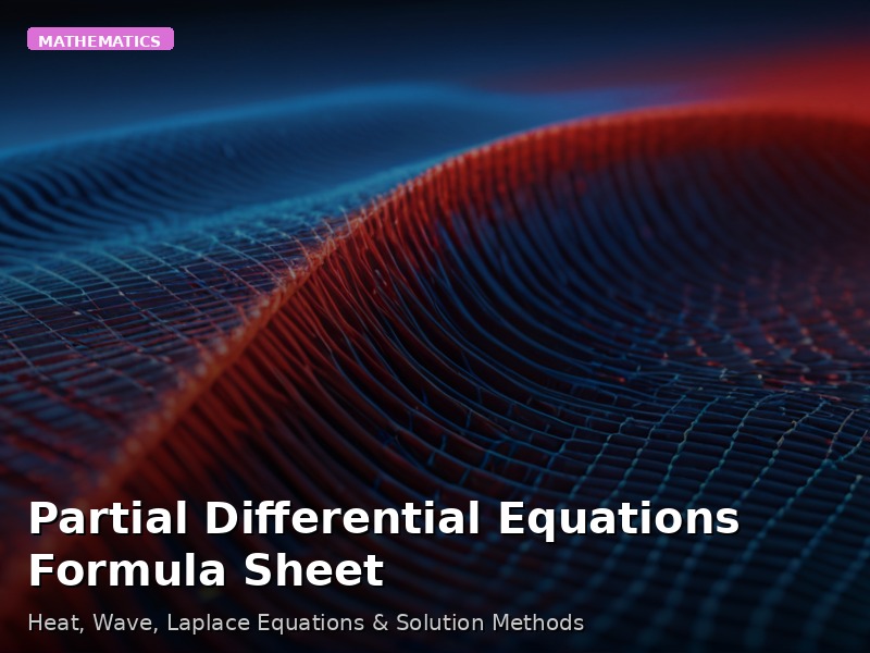 Partial Differential Equations Formula Sheet