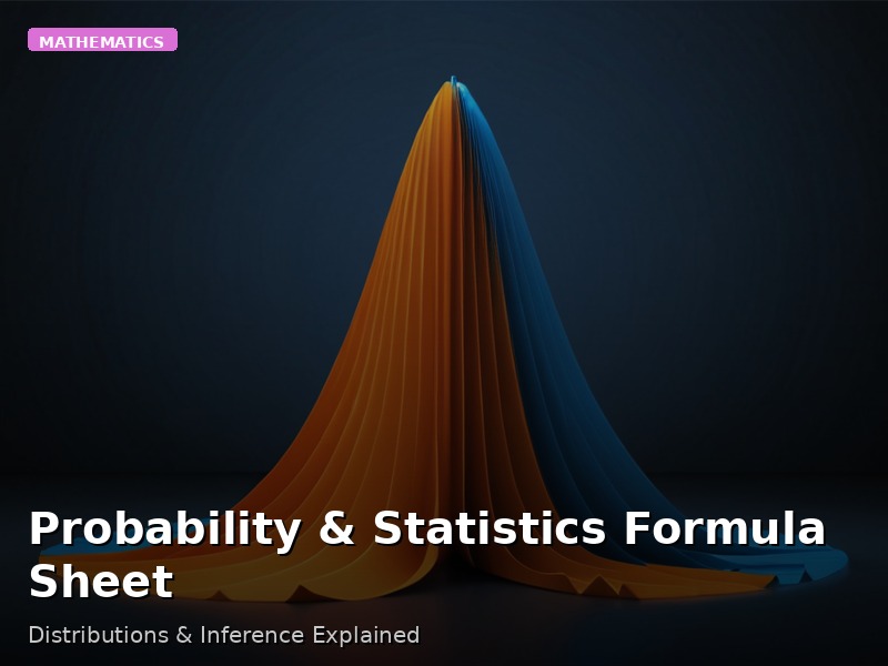 Probability & Statistics Formula Sheet