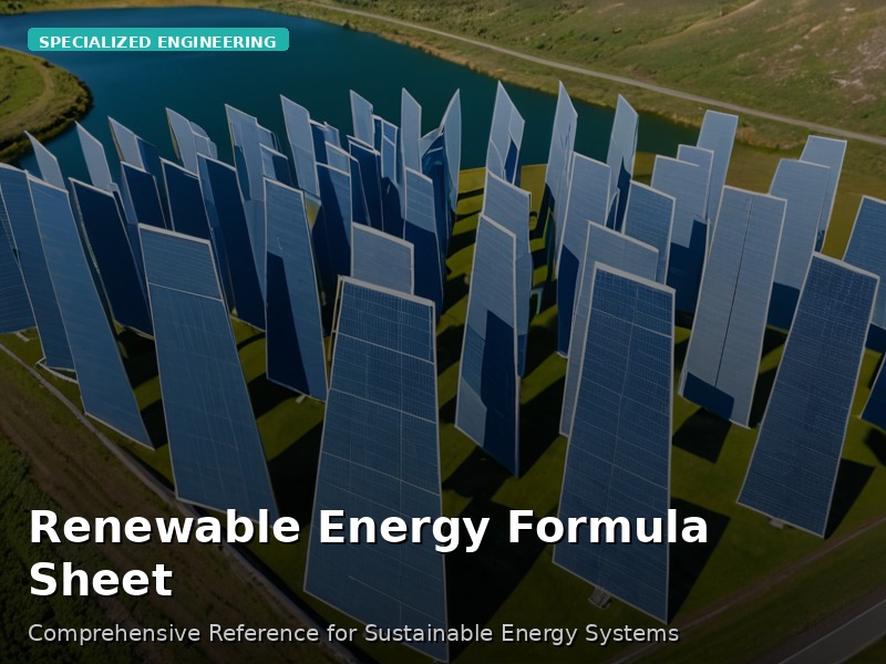 Renewable Energy Formula Sheet