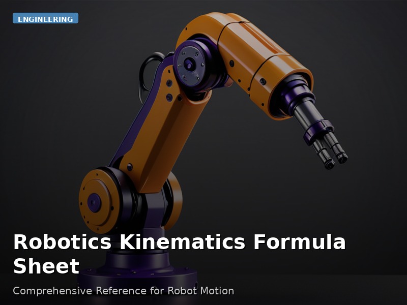 Robotics Kinematics Formula Sheet