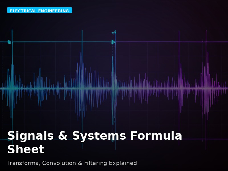 Signals & Systems Formula Sheet